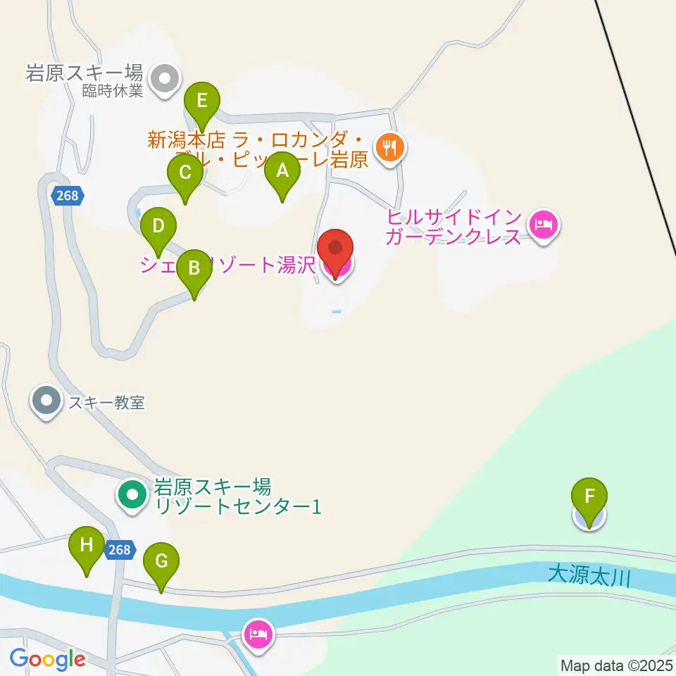 シェラリゾート湯沢周辺の駐車場・コインパーキング一覧地図