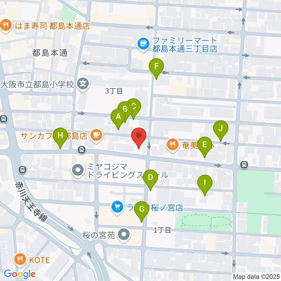 上野音楽学園周辺の駐車場・コインパーキング一覧地図