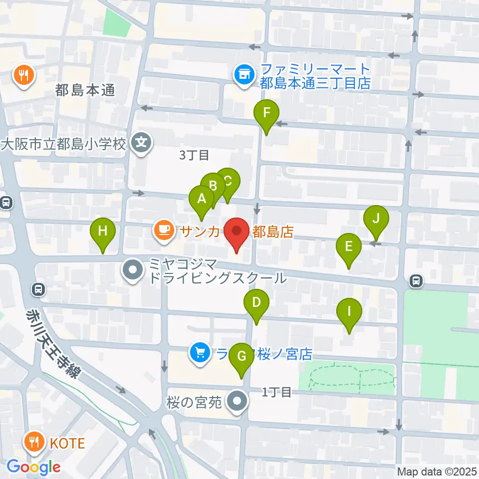 上野音楽学園周辺の駐車場・コインパーキング一覧地図