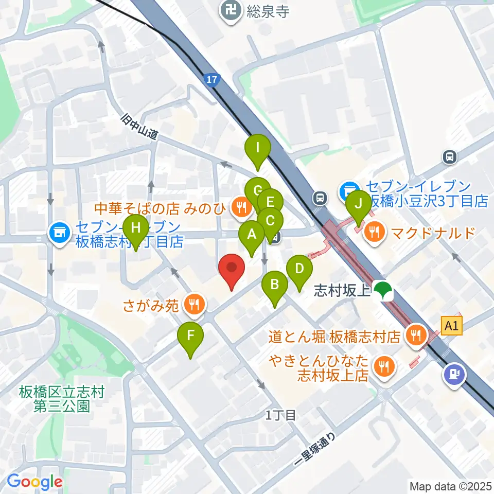 板橋ミュージックセンター周辺の駐車場・コインパーキング一覧地図