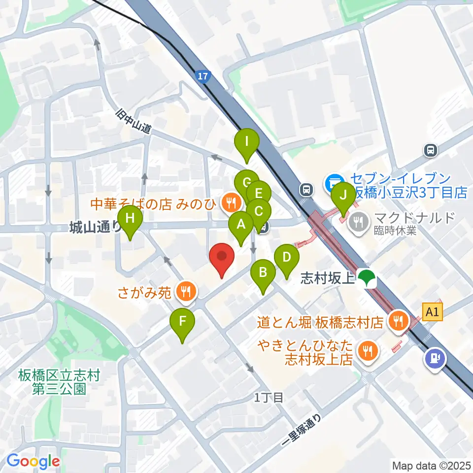 板橋ミュージックセンター周辺の駐車場・コインパーキング一覧地図