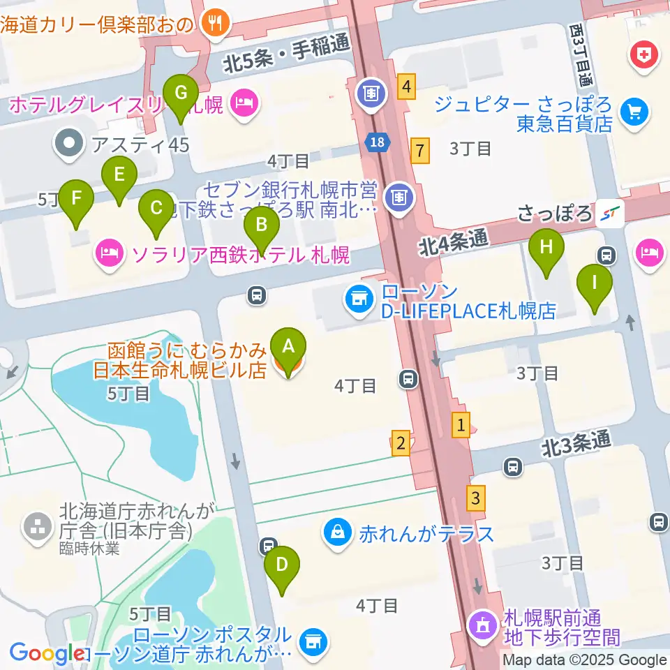 島村楽器 札幌クラシック店周辺の駐車場・コインパーキング一覧地図