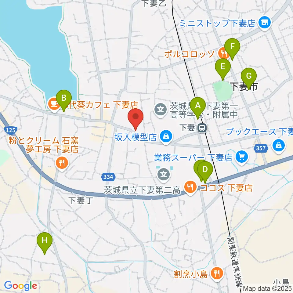 コンドー楽器 下妻店周辺の駐車場・コインパーキング一覧地図