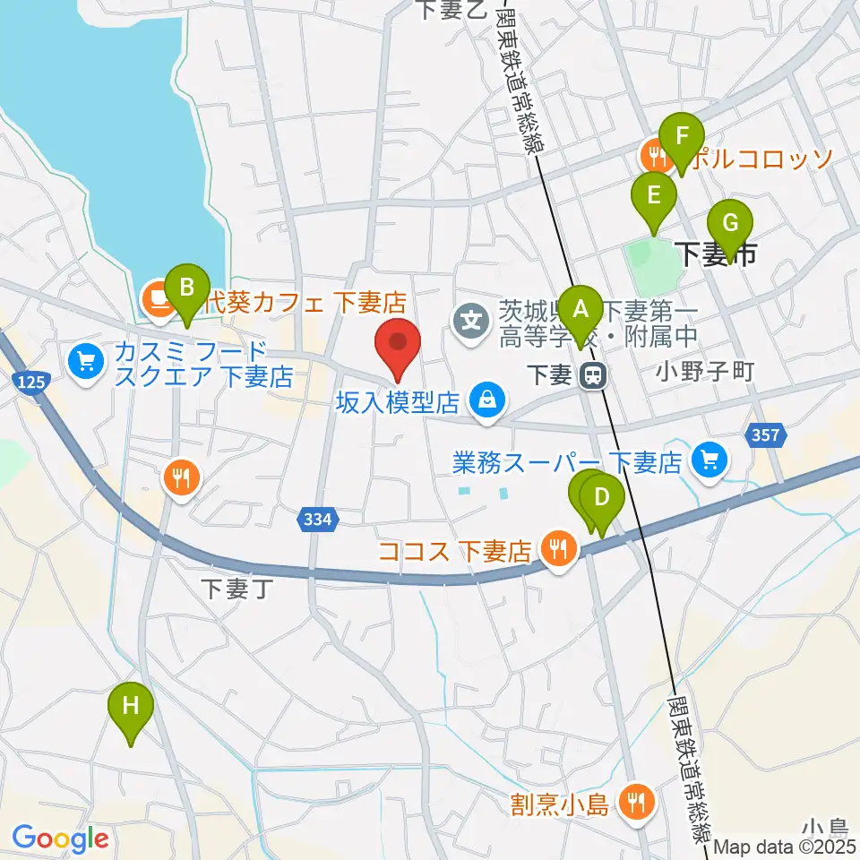 コンドー楽器 下妻店周辺の駐車場・コインパーキング一覧地図
