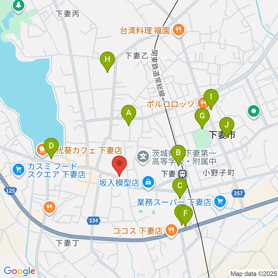 コンドー楽器 下妻店周辺の駐車場・コインパーキング一覧地図