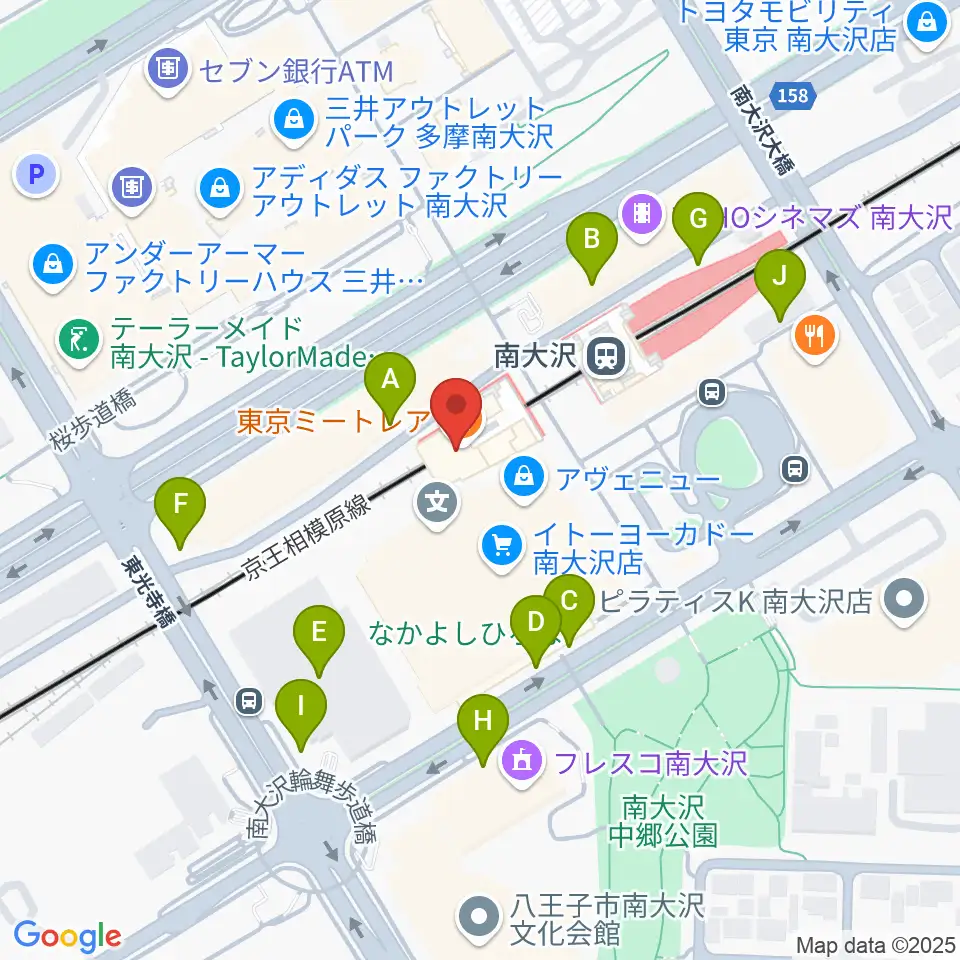 島村楽器 フレンテ南大沢店周辺の駐車場・コインパーキング一覧地図