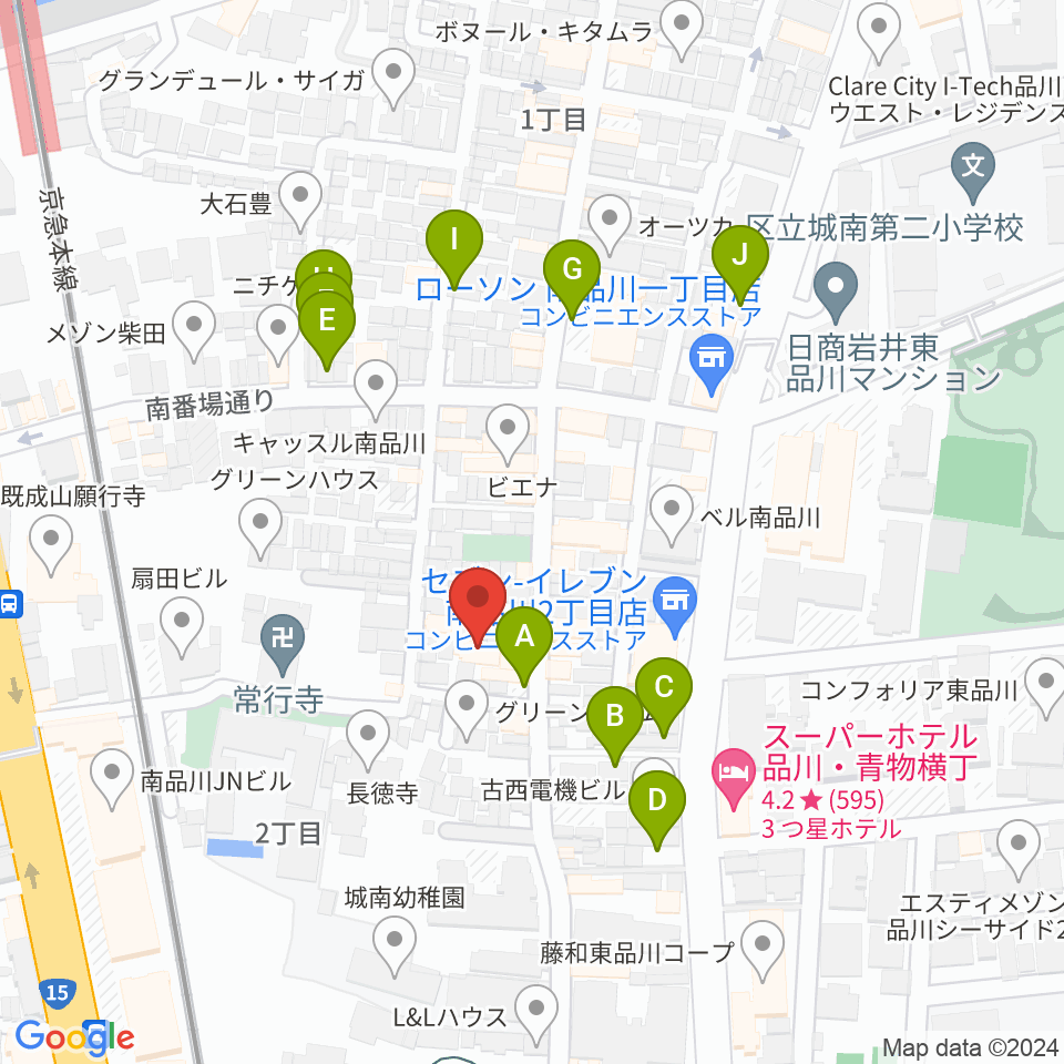 南品川TMスタジオ周辺の駐車場・コインパーキング一覧地図