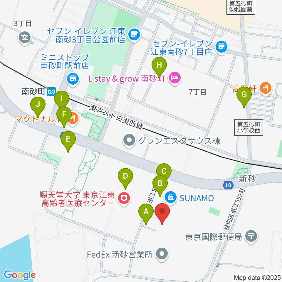 島村楽器 南砂町スナモ店周辺の駐車場・コインパーキング一覧地図