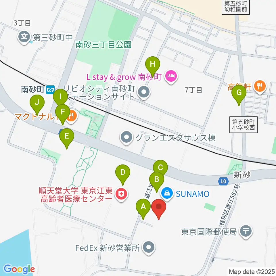 島村楽器 南砂町スナモ店周辺の駐車場・コインパーキング一覧地図