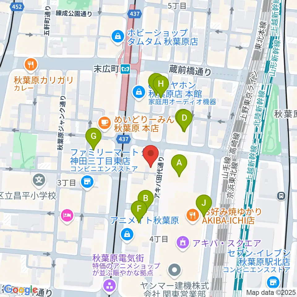 シマムラストリングス秋葉原周辺の駐車場・コインパーキング一覧地図