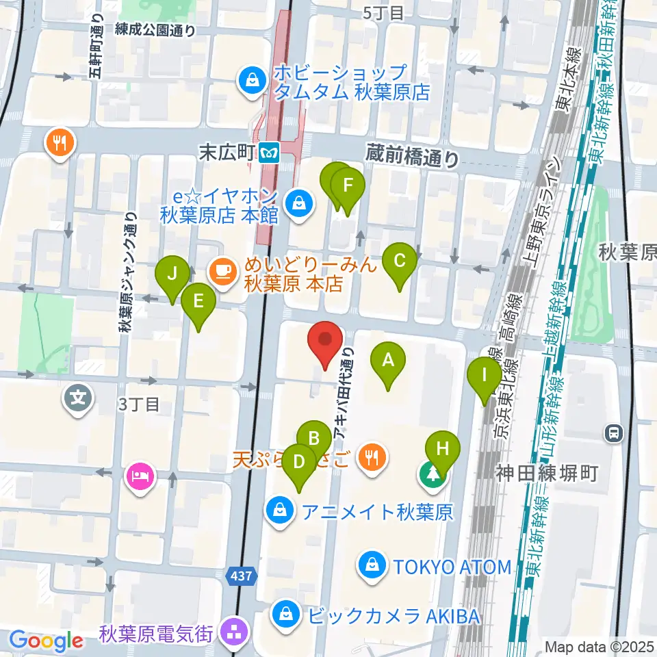 シマムラストリングス秋葉原周辺の駐車場・コインパーキング一覧地図