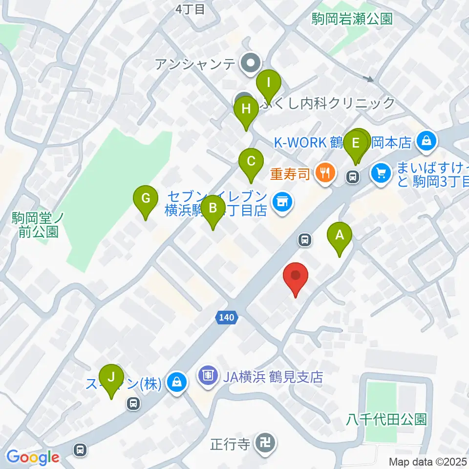 アオバ楽器 フレンド教室周辺の駐車場・コインパーキング一覧地図