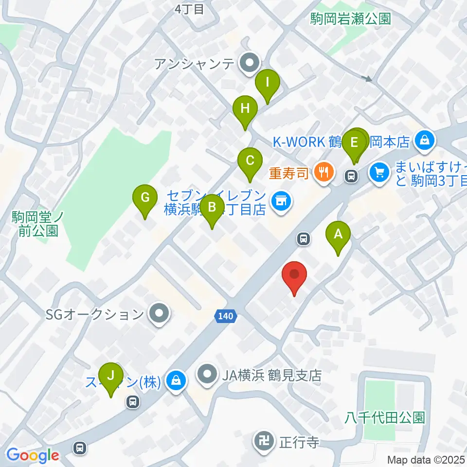 アオバ楽器 フレンド教室周辺の駐車場・コインパーキング一覧地図