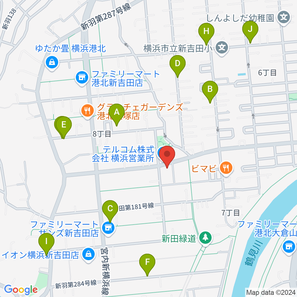 貝塚音楽教室周辺の駐車場・コインパーキング一覧地図