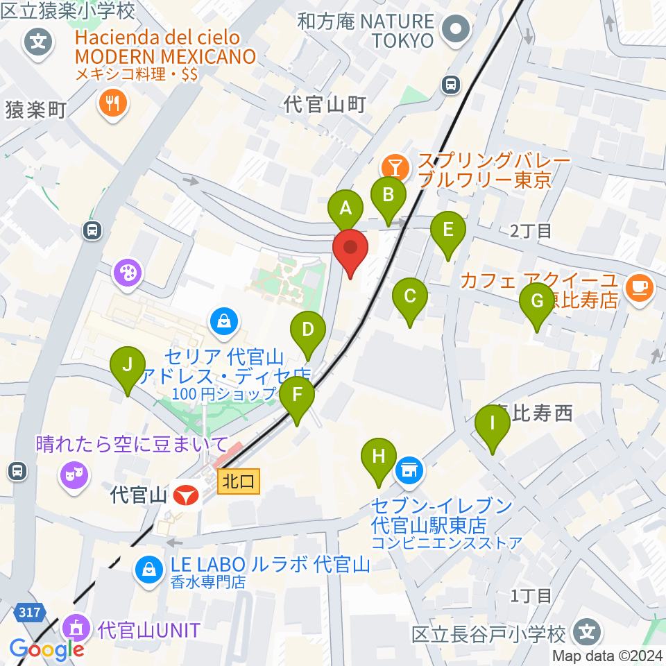 ギタートレーダーズ東京周辺の駐車場・コインパーキング一覧地図