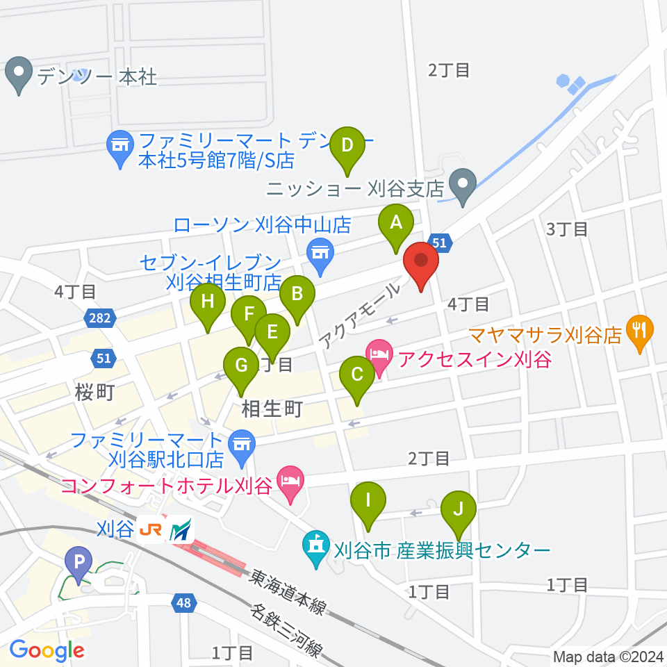 ロッキン刈谷本店周辺の駐車場・コインパーキング一覧地図