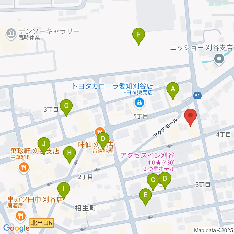 ロッキン刈谷本店周辺の駐車場・コインパーキング一覧地図