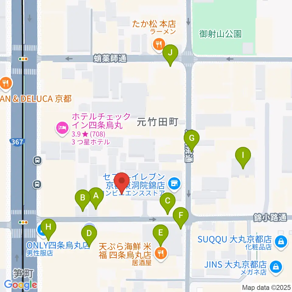 京都フィールドスタジオ周辺の駐車場・コインパーキング一覧地図