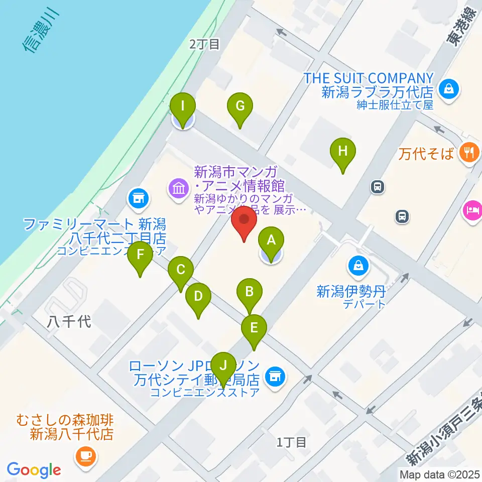 島村楽器 新潟ビルボードプレイス店 周辺の駐車場・コインパーキング一覧地図
