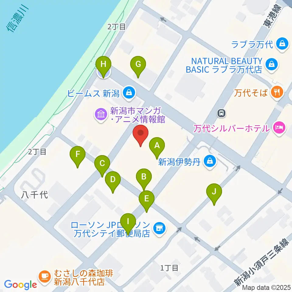島村楽器 新潟ビルボードプレイス店 周辺の駐車場・コインパーキング一覧地図