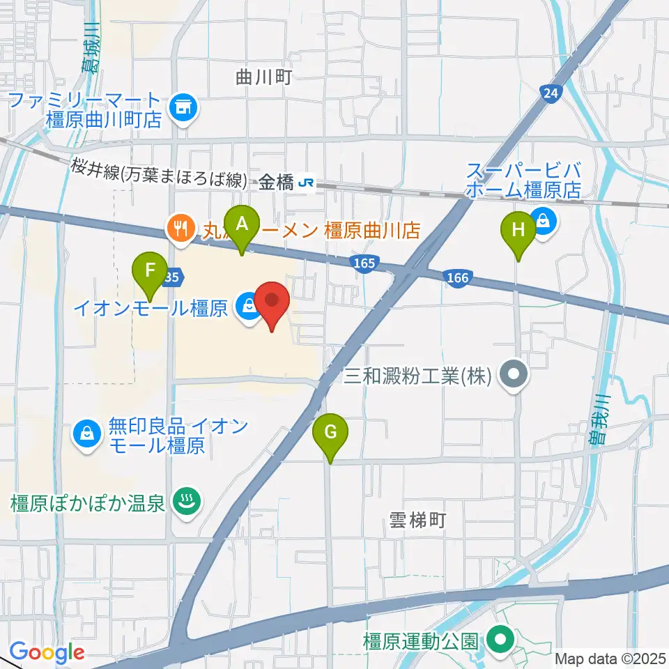 島村楽器 イオンモール橿原店周辺の駐車場・コインパーキング一覧地図