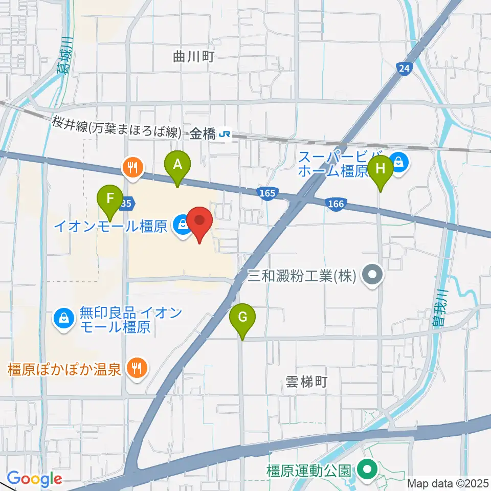 島村楽器 イオンモール橿原店周辺の駐車場・コインパーキング一覧地図