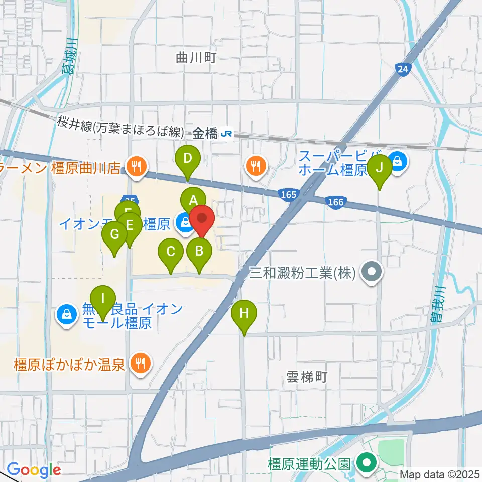 島村楽器 イオンモール橿原店周辺の駐車場・コインパーキング一覧地図