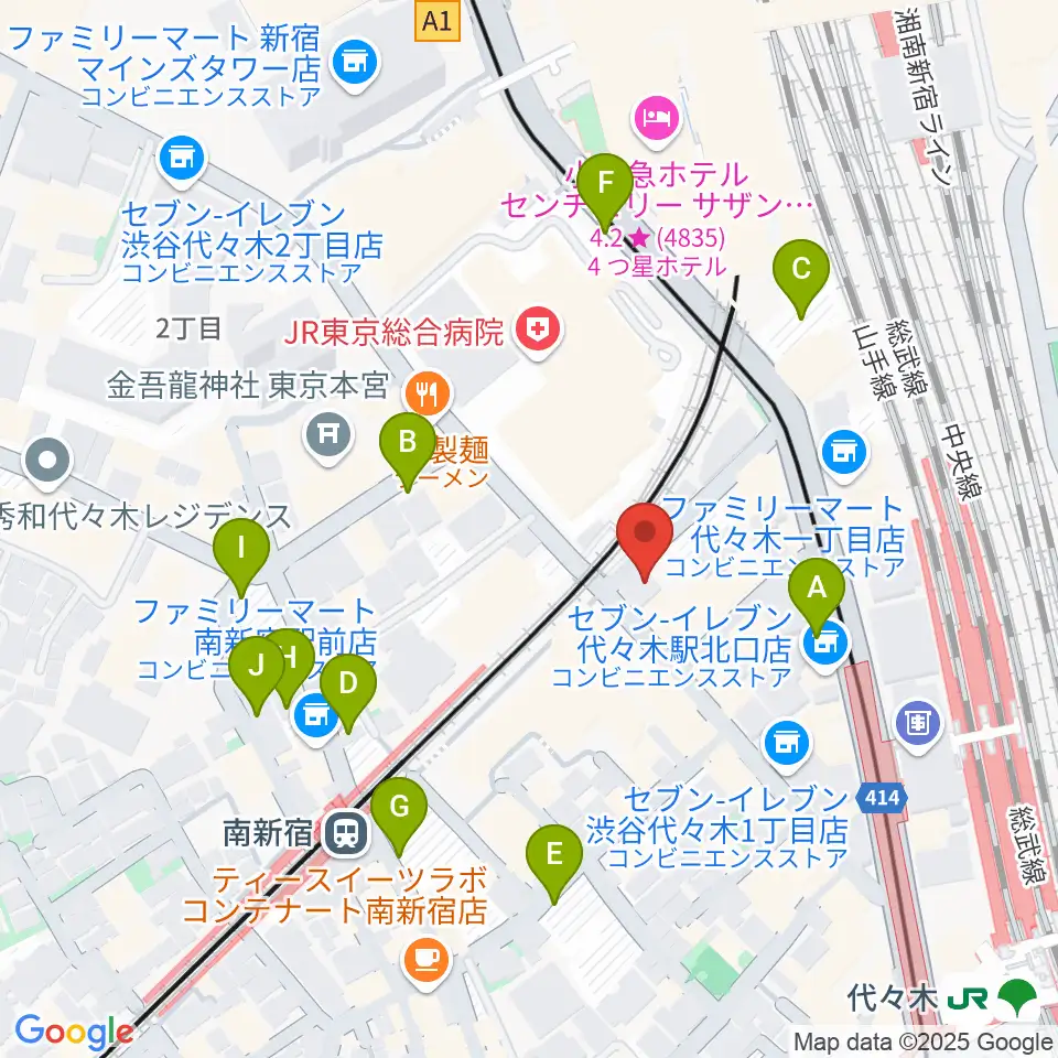 代々木アトリエ・ムジカ周辺の駐車場・コインパーキング一覧地図