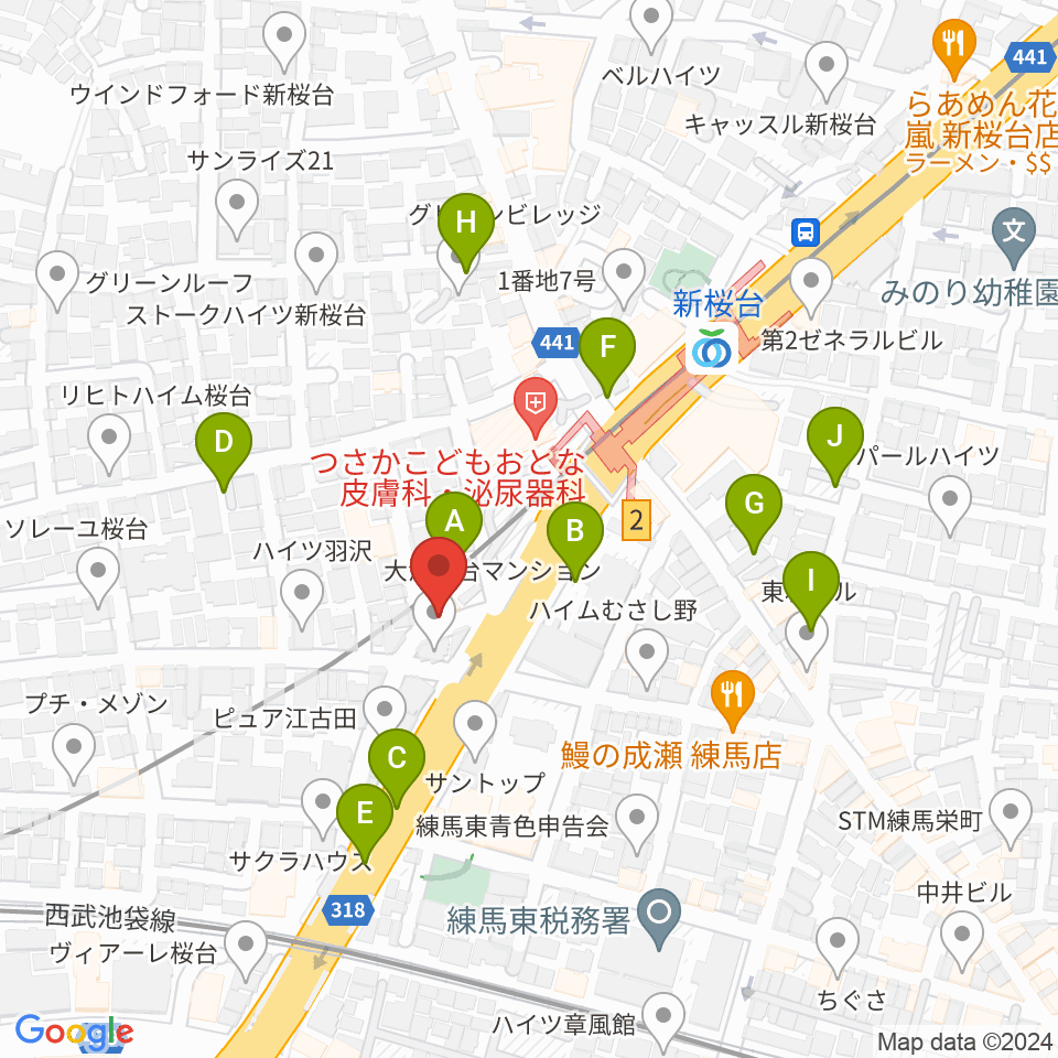 GALLERY STUDIO 1619.周辺の駐車場・コインパーキング一覧地図