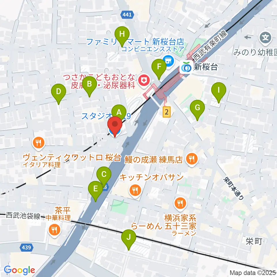 GALLERY STUDIO 1619.周辺の駐車場・コインパーキング一覧地図
