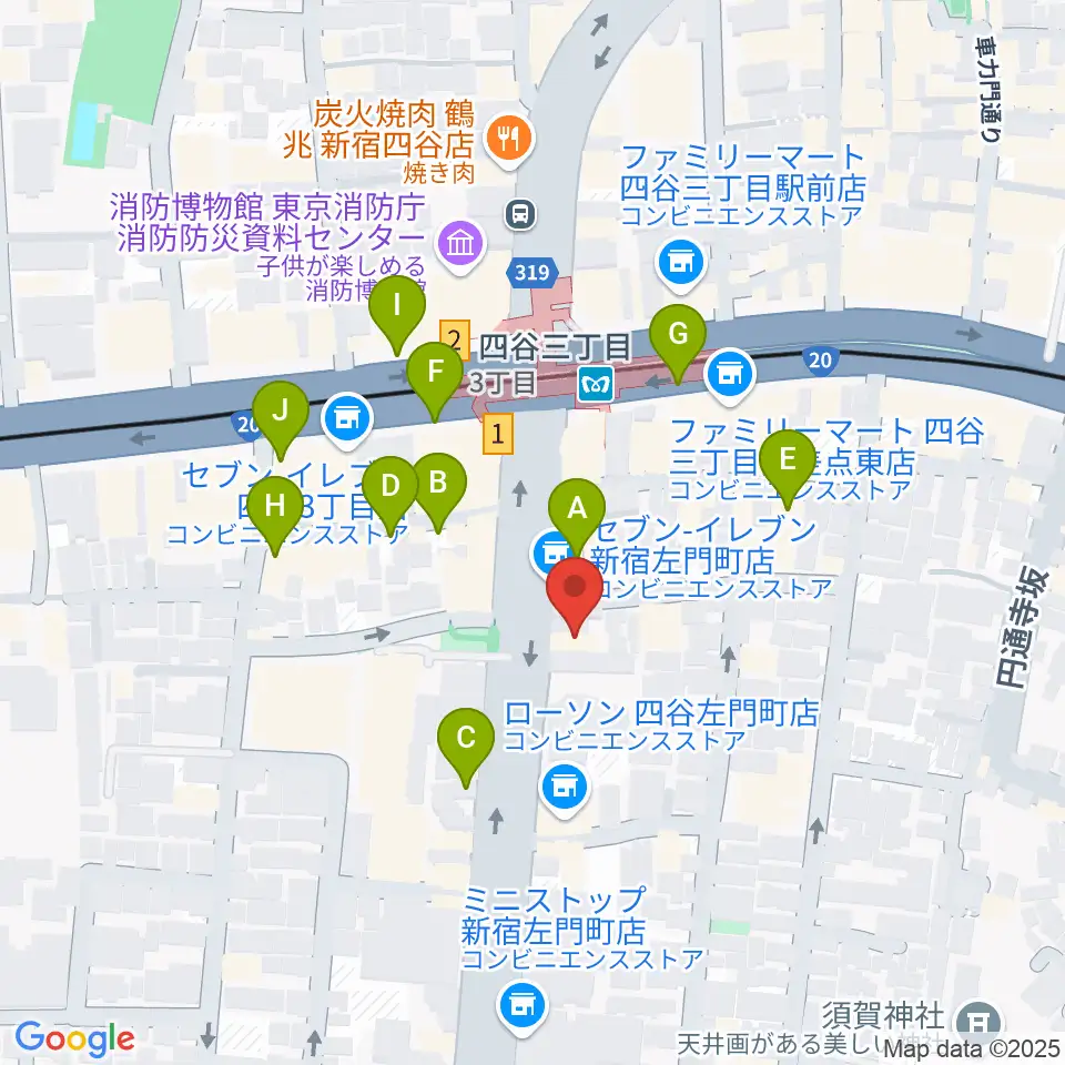 四谷三丁目Blue-T周辺の駐車場・コインパーキング一覧地図