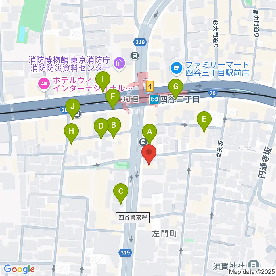 四谷三丁目Blue-T周辺の駐車場・コインパーキング一覧地図