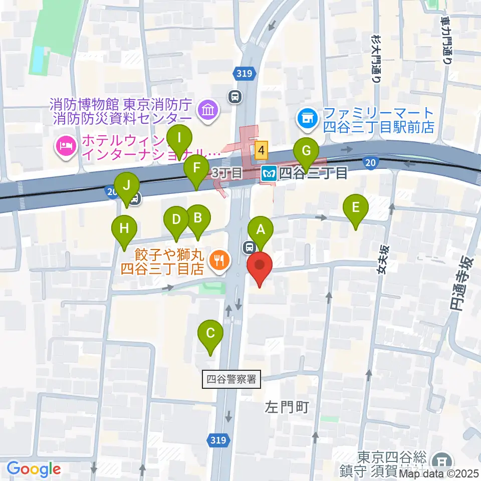 四谷三丁目Blue-T周辺の駐車場・コインパーキング一覧地図