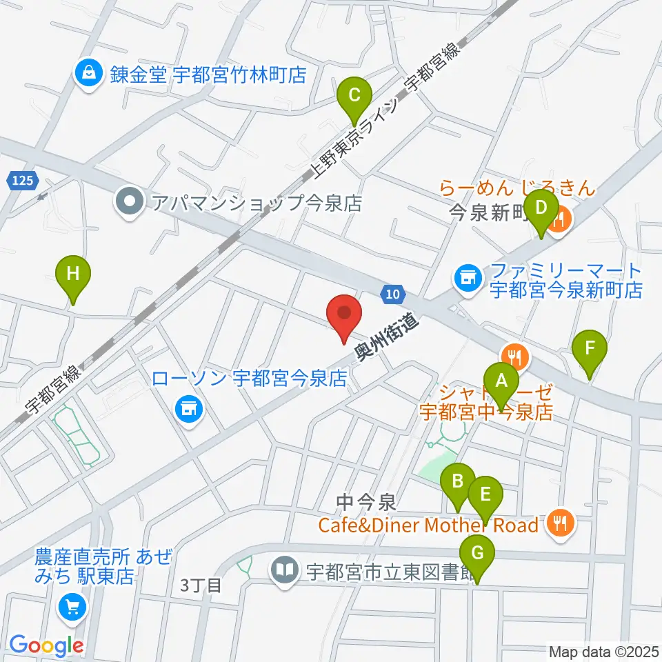 ギターショップ・オールドブリッジ周辺の駐車場・コインパーキング一覧地図