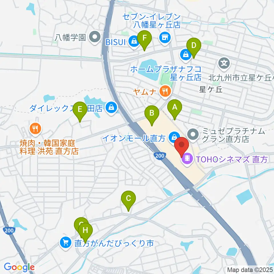島村楽器 イオンモール直方店周辺の駐車場・コインパーキング一覧地図