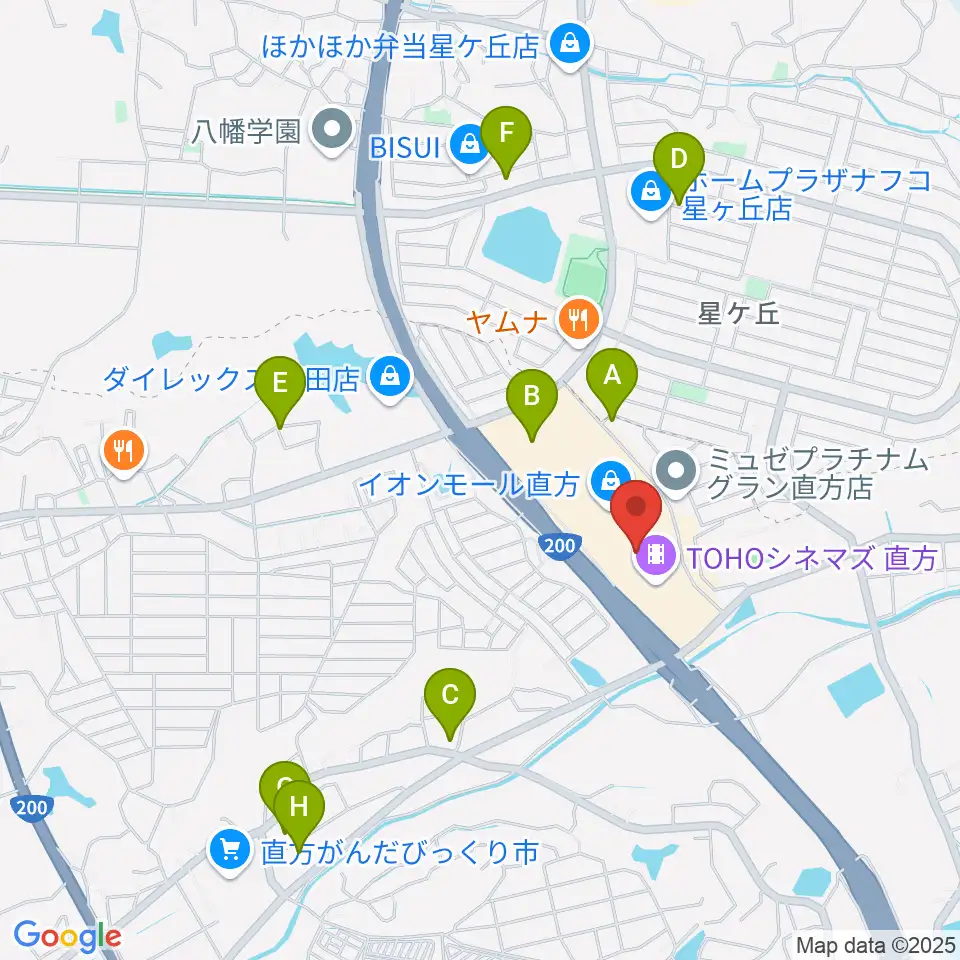 島村楽器 イオンモール直方店周辺の駐車場・コインパーキング一覧地図