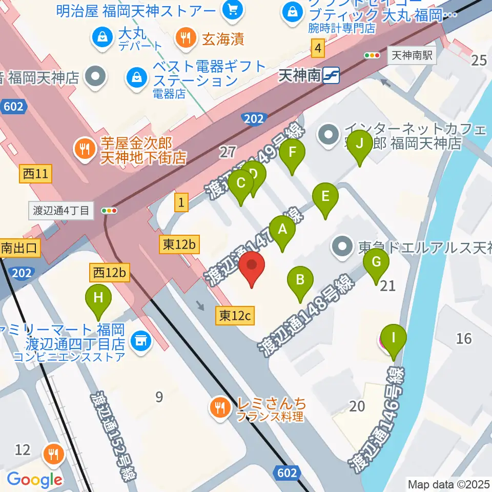 BIGBOSS福岡周辺の駐車場・コインパーキング一覧地図