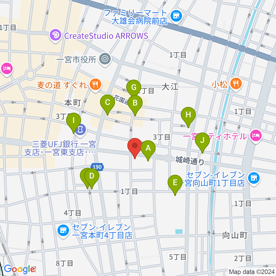 ミュージックポケット スタジオ周辺の駐車場・コインパーキング一覧地図