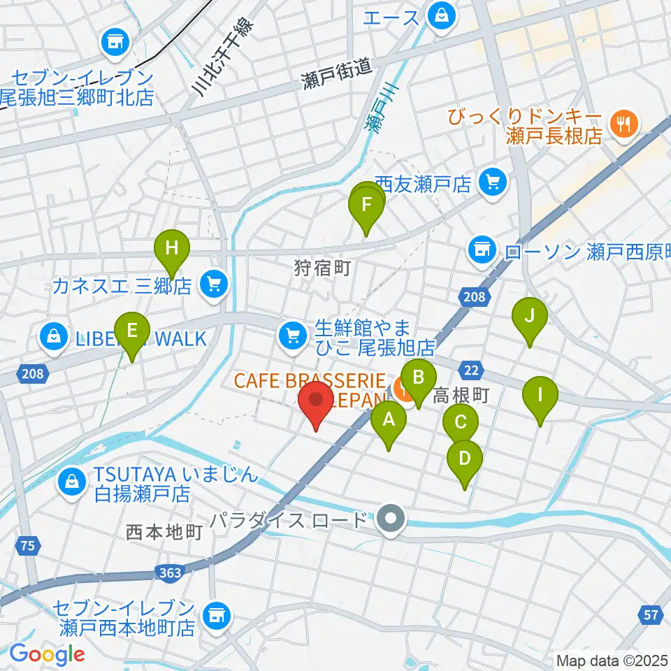 スタジオ・ミディ周辺の駐車場・コインパーキング一覧地図