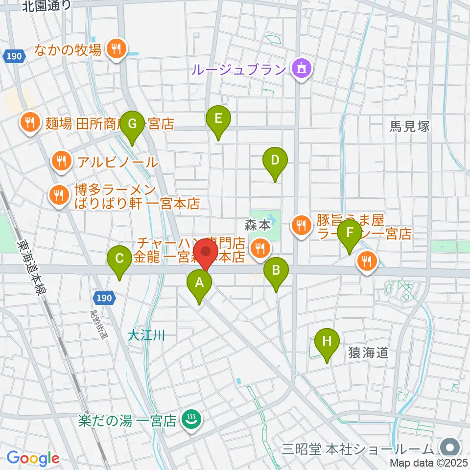 アム グリフブレット周辺の駐車場・コインパーキング一覧地図
