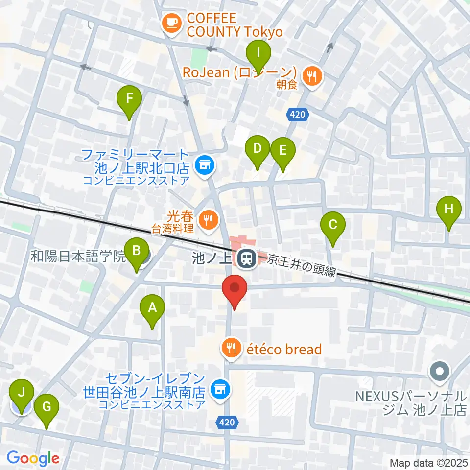 The Guitar Lounge周辺の駐車場・コインパーキング一覧地図