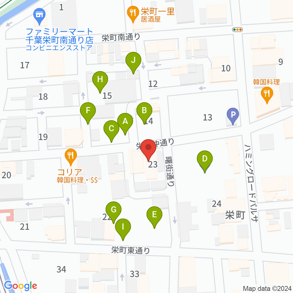 Y'S GUITAR周辺の駐車場・コインパーキング一覧地図