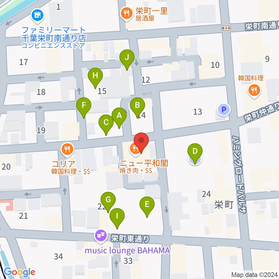 Y'S GUITAR周辺の駐車場・コインパーキング一覧地図