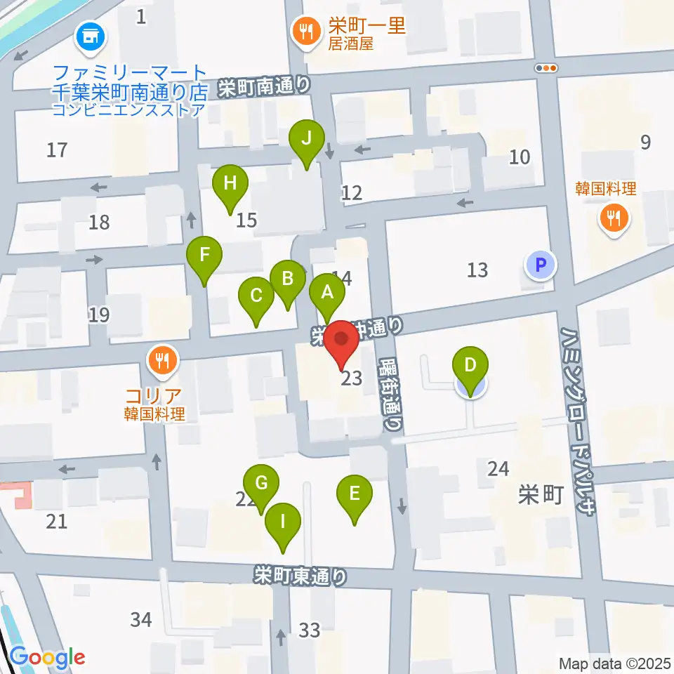 Y'S GUITAR周辺の駐車場・コインパーキング一覧地図