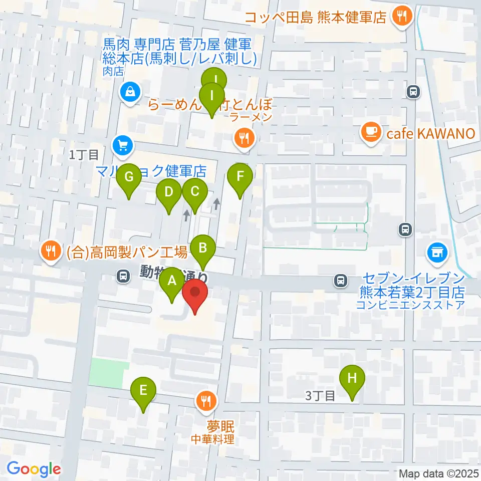 熊本市健軍文化ホール周辺の駐車場・コインパーキング一覧地図