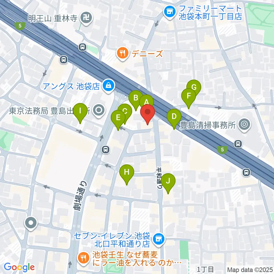 ウクレレマニア周辺の駐車場・コインパーキング一覧地図