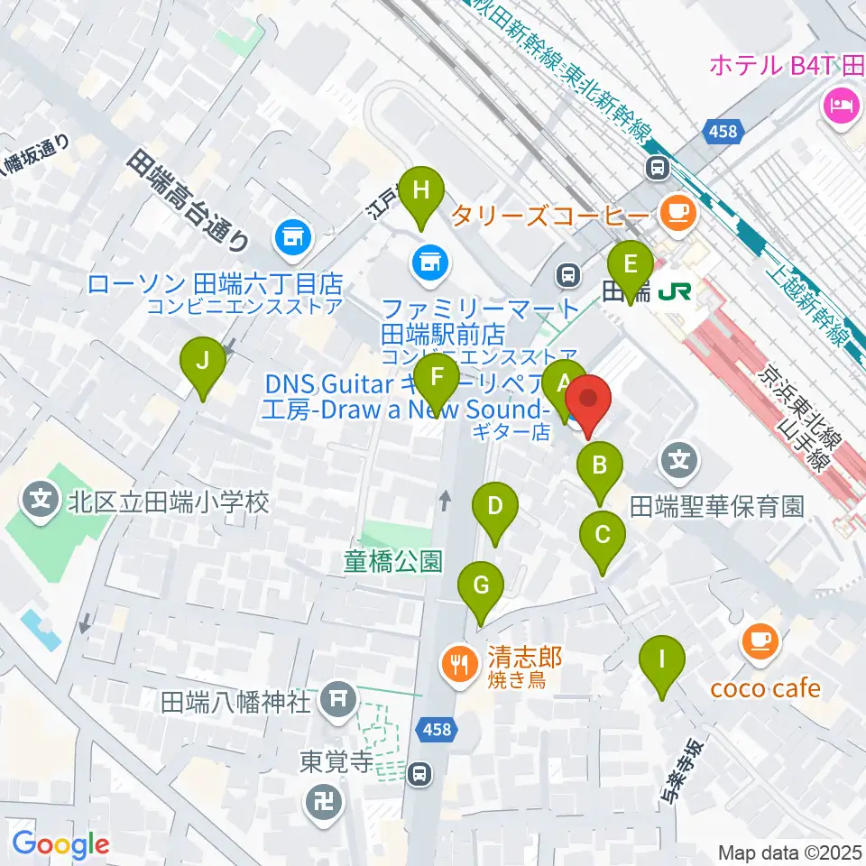田端Pスタジオ周辺の駐車場・コインパーキング一覧地図