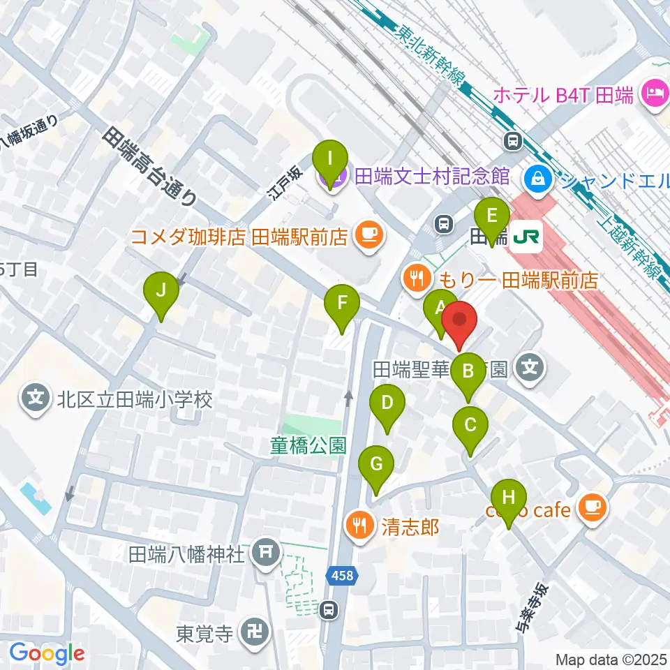 田端Pスタジオ周辺の駐車場・コインパーキング一覧地図