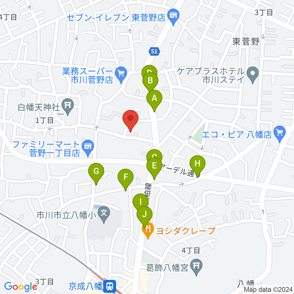 ハーティスト・ミュージック周辺の駐車場・コインパーキング一覧地図