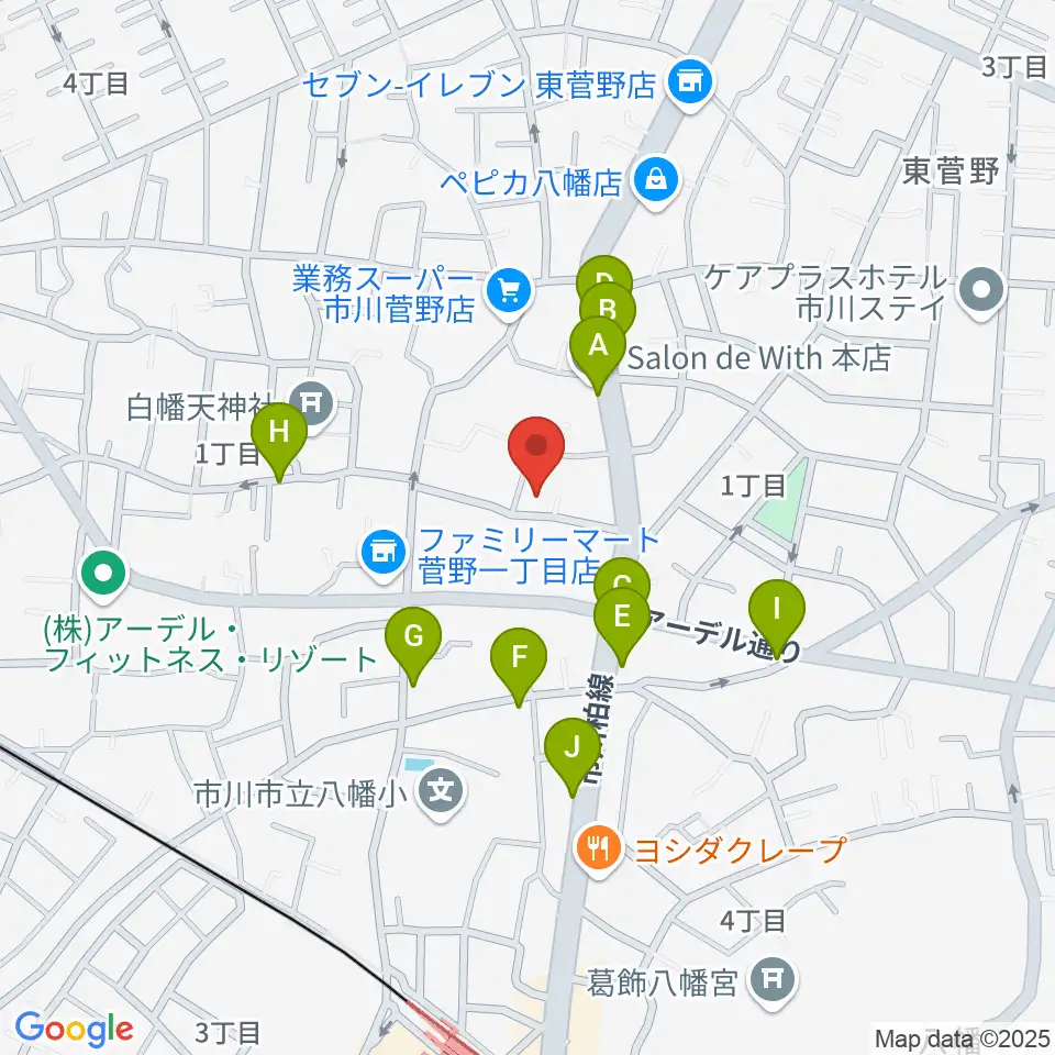 ハーティスト・ミュージック周辺の駐車場・コインパーキング一覧地図
